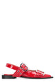 Ganni Feminine Buckle Faux Leather Slingback Pumps
