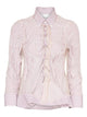 Maison Margiela Striped Shirt With Ruffles
