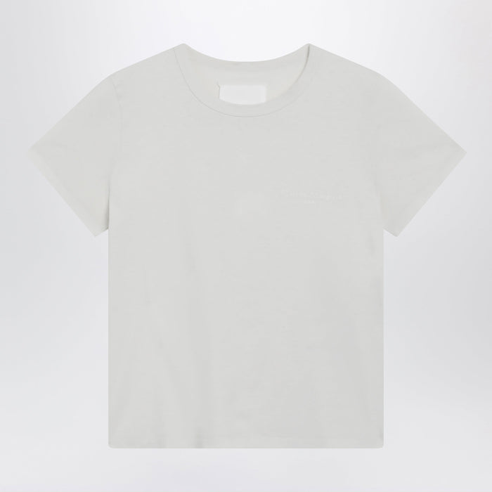 Maison Margiela Cotton Jersey Shortsleeve Crewneck Tshirt In White