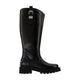 Ganni Buckle-Accented Knee-High Boots With Zip Closure