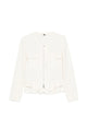 High High Sapphire Ruffled Peplum-Hem Jacket