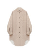 Loewe 6820 Sandstone White Wool Cashmere Coat