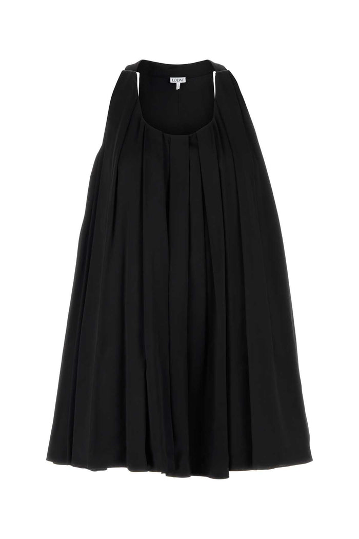 Loewe Black Satin Mini Dress