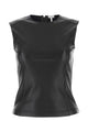Loewe Black Leather And Fabric Top