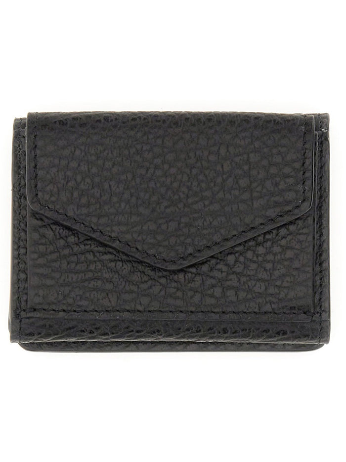 Maison Margiela Black Leather Four Stitches Wallet