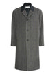 Maison Margiela Grey Virgin Wool Polyamide Nylon Coat