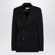 Maison Margiela Black Double-Breasted Jacket In Wool