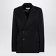 Maison Margiela Black Double-Breasted Jacket In Wool