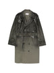 Maison Margiela Olive Green Leather Coat