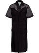 Maison Margiela Black Mesh Shirt Dress