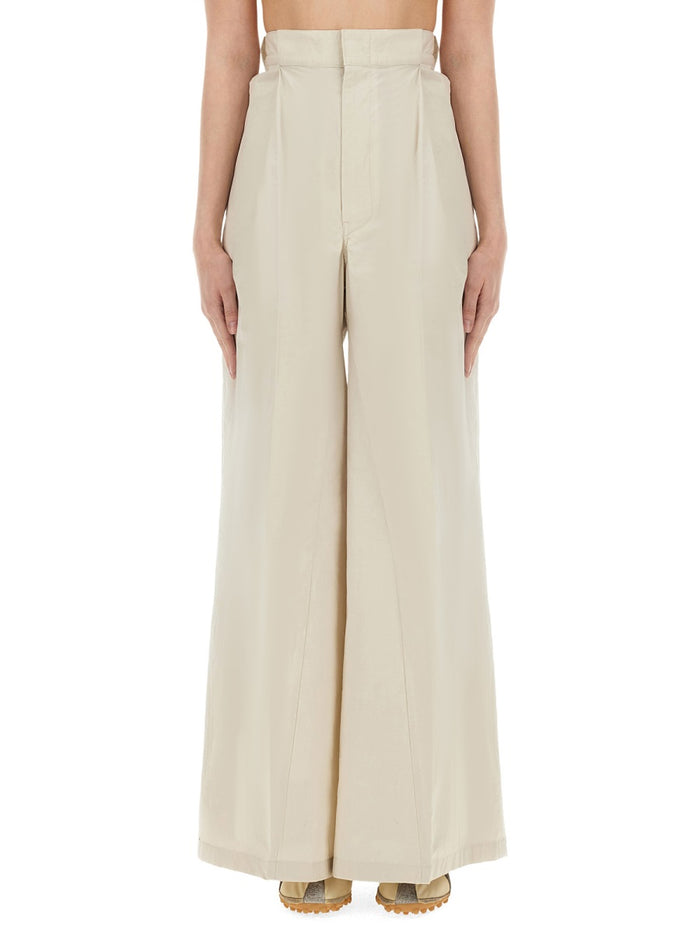Maison Margiela Ivory Cotton Trousers