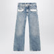Maison Margiela Light Washed Blue Jeans With Contrasting Insert Pocket Details