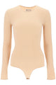 Maison Margiela Skin Pink Stretch Nylon Bodysuit