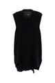 Mm6 Maison Margiela Black Wool And Acrylic Mini Dress