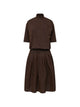 Mm6 Maison Margiela Brown Cotton Dress