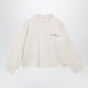 Mm6 Maison Margiela Écru Fleece Sweatshirt With Logo Print