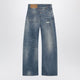 Mm6 Maison Margiela Distressed Wideleg Denim Jeans In Medium Blue