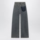 Mm6 Maison Margiela Grey Wideleg Jeans