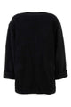 Mm6 Maison Margiela Black Wool Blend Oversize Sweater
