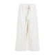 Loewe Ivory Cropped Belted Trousers