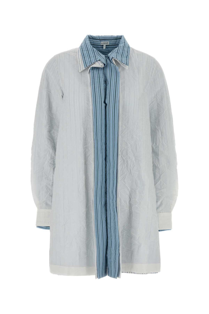 Loewe White Cotton Blend Shirt Dress
