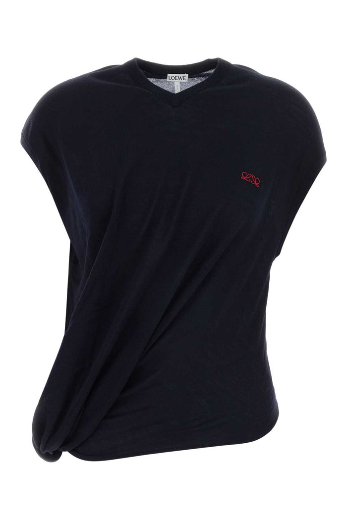 Loewe Midnight Blue Wool Blend Vest
