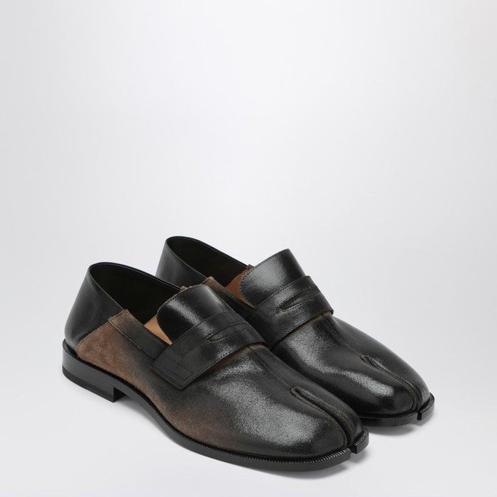 Maison Margiela Brown Black Leather Moccasin