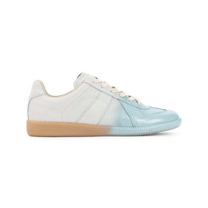 Maison Margiela Replica Blue Calf Leather Sneakers