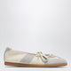 Maison Margiela Replica Ballet Lace-Up Flats In Nappa, Bleached Sand