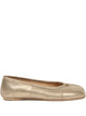 Maison Margiela Tabi New Metallic Leather Ballerinas With Laminated Finish