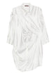 High High Draped Button-Front Shirt