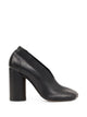 Mm6 Maison Margiela Black Leather Flat Shoes