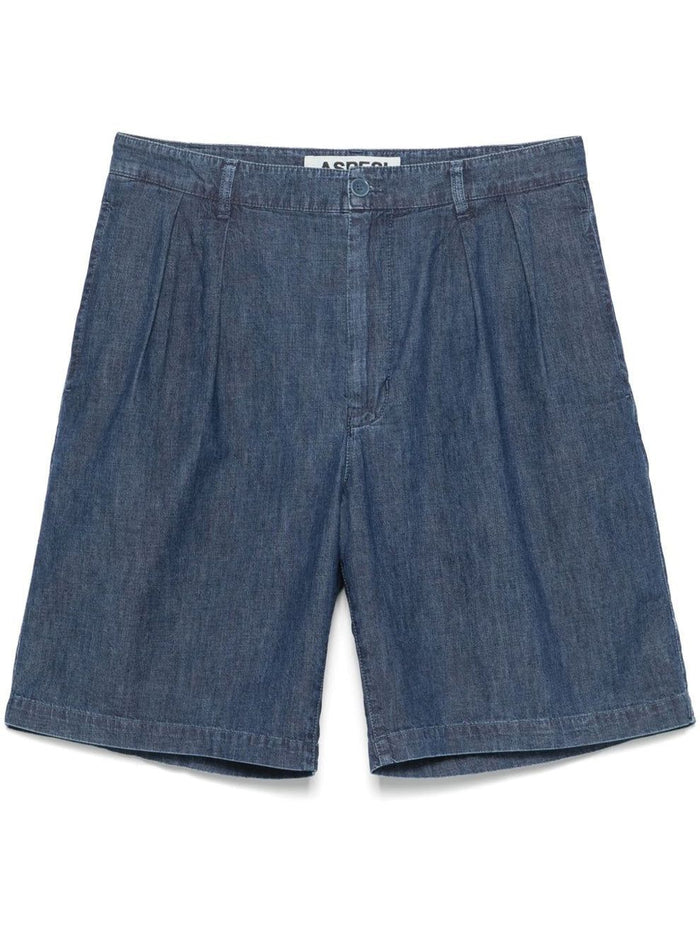 Aspesi Stirato Blue Bermuda Shorts