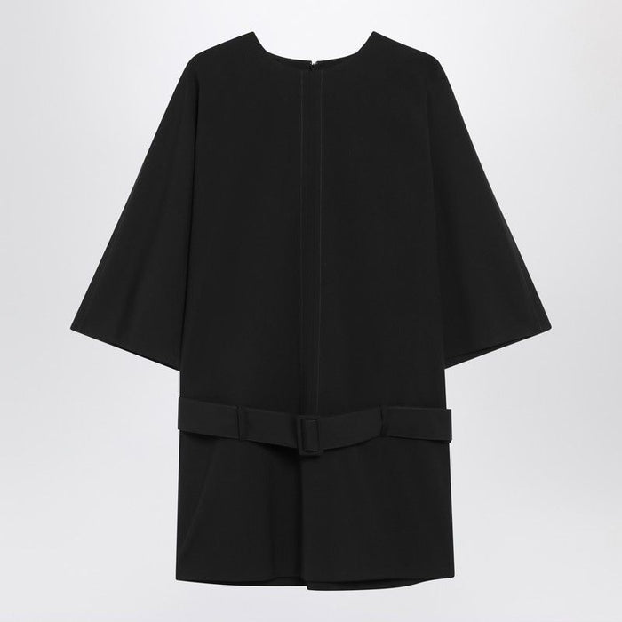 Mm6 Maison Margiela Black Wool-Blend Mini Dress