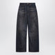 Mm6 Maison Margiela Dark Blue Wide-Leg Jeans With Worn Effect