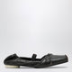 Mm6 Maison Margiela Square-Toe Ballerinas In Brown Calfskin Leather