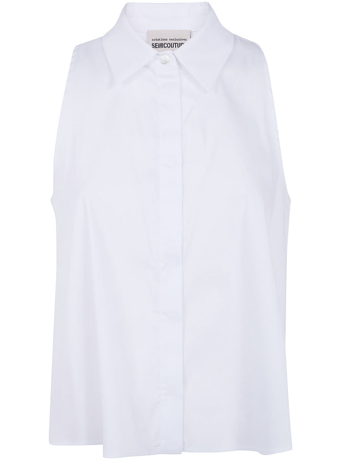 Semicouture Popeline Cotton Mini Top