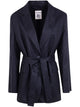 Semicouture Belted Linen Jacket