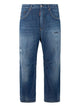 Dsquared2 5 Pockets Navy Blue Cotton Elastane Pants