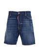 Dsquared2 Shorts Navy Blue Cotton Elastane Pants