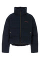 Dsquared2 Navy Blue Stretch Cotton Down Jacket