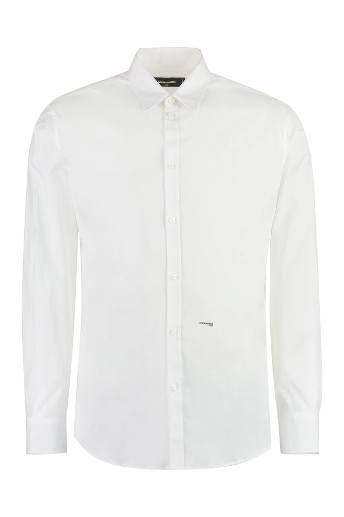 Dsquared2 White Stretch Poplin Shirt