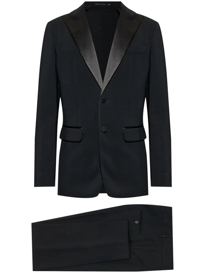 Dsquared2 Miami Virgin Wool Two-Pieces Suit With Satin Lapels