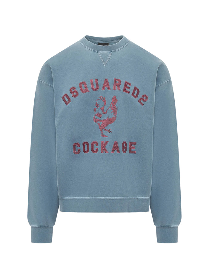Dsquared2 Blue Cotton Sweatshirt
