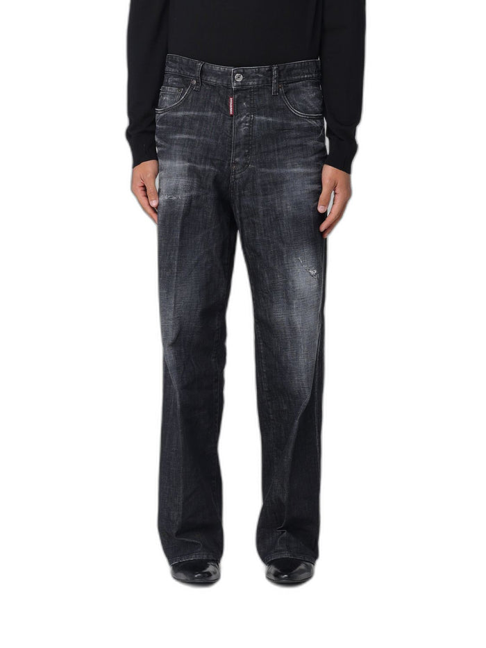 Dsquared2 Black Stretch Denim Loose Jeans