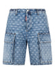 Dsquared2 Navy Blue Cotton Shorts