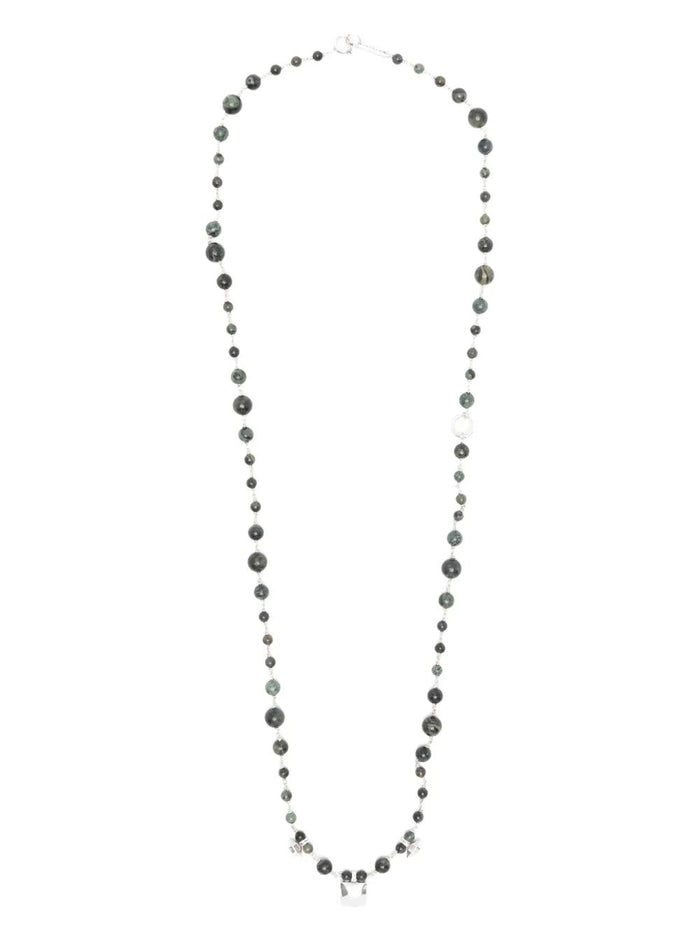 Isabel Marant Dark Green Silver Stone Necklace