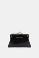 Comme Des Garçons Wallet Porte-Monnaie Kiss Lock En Cuir Noir