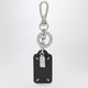 Maison Margiela Double-Label Keychain In Black Grained Calf Leather