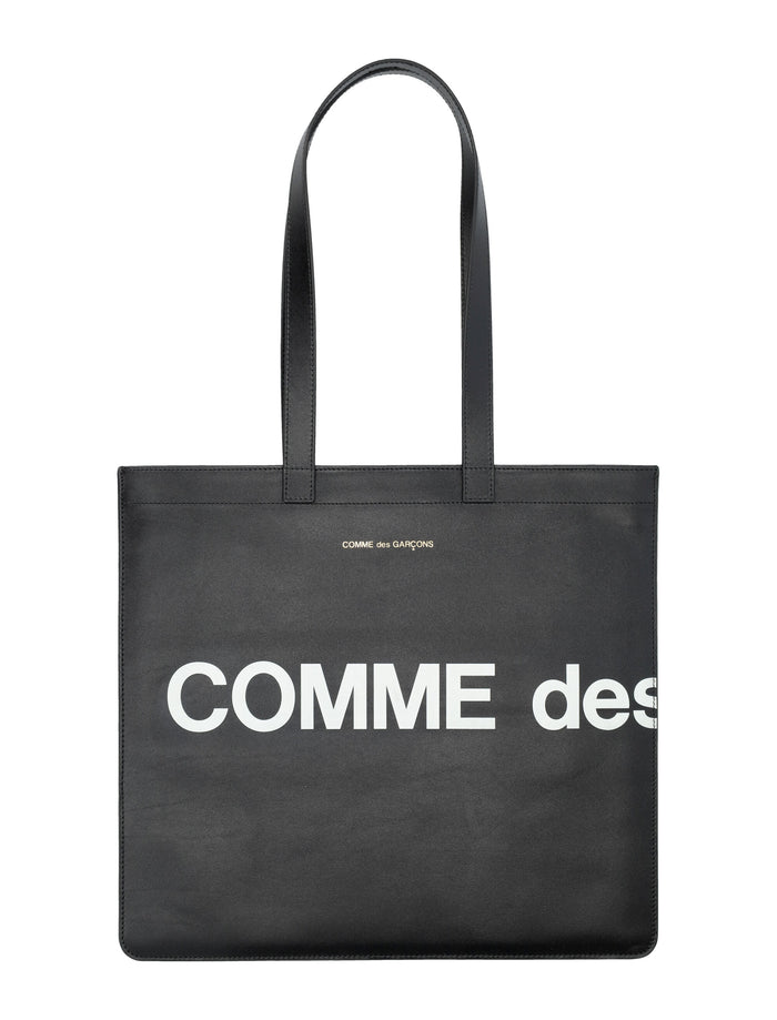 Comme Des Garçons Wallet Comme Des Garçons Wallet Leather Logo Tote